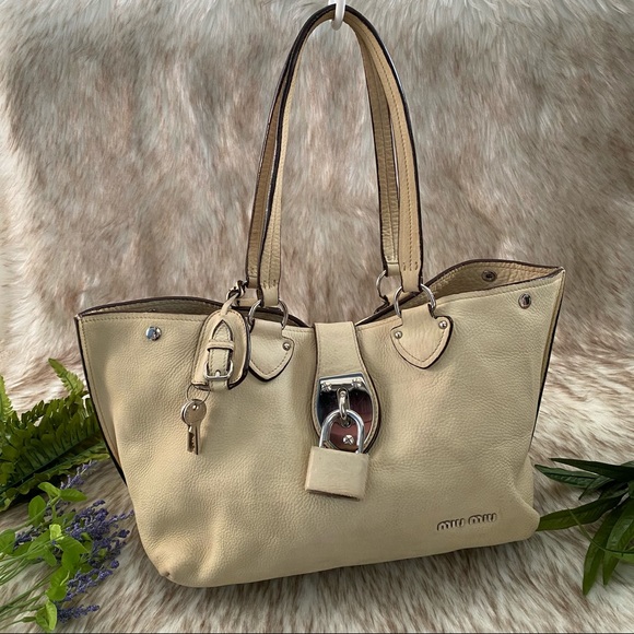 Miu Miu Handbags - Miu Miu Leather Shoulder Bag